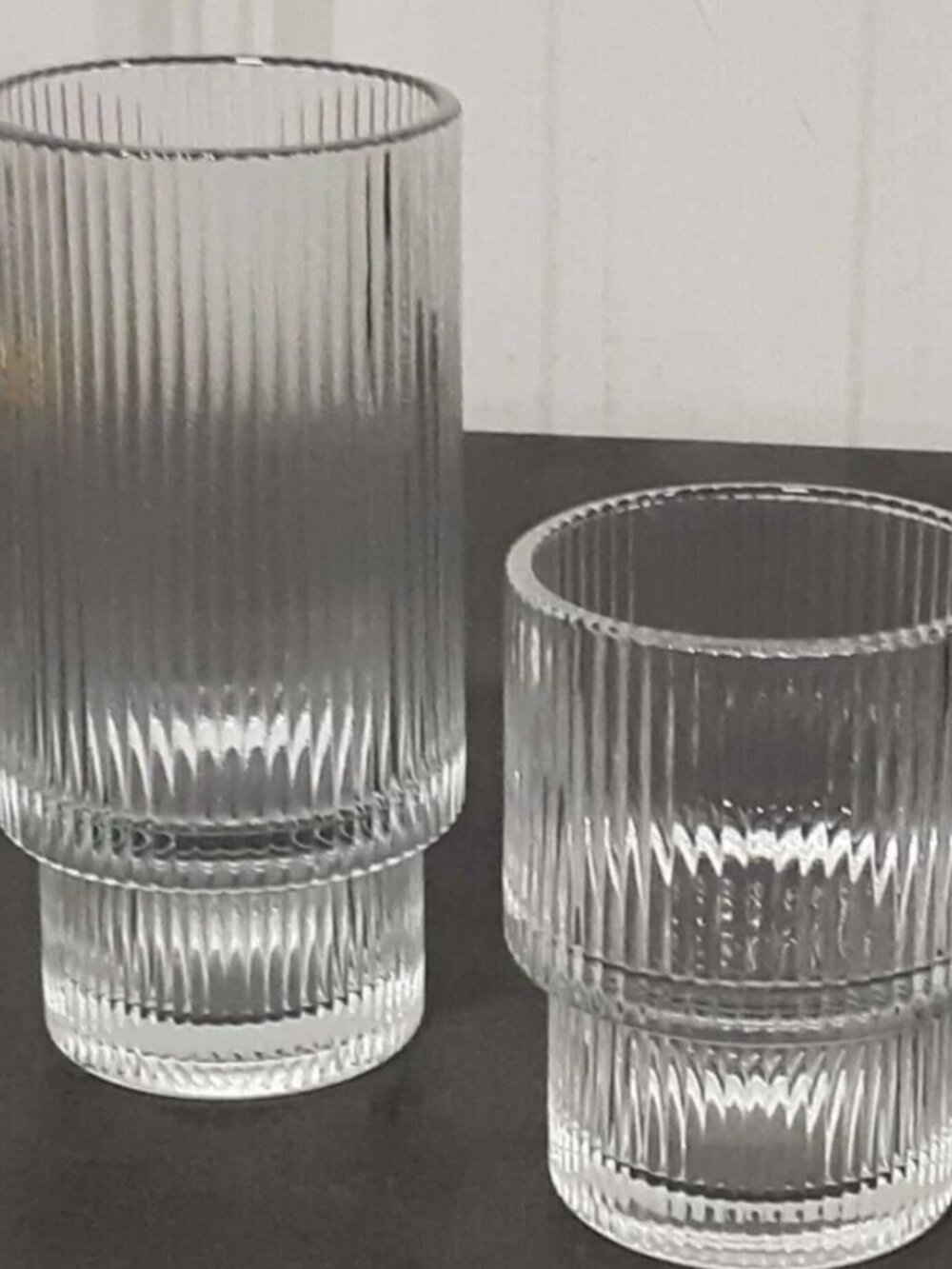 8 piece Libby's Drinking Glasses Ribbed Boston Drinkware Set NEW!